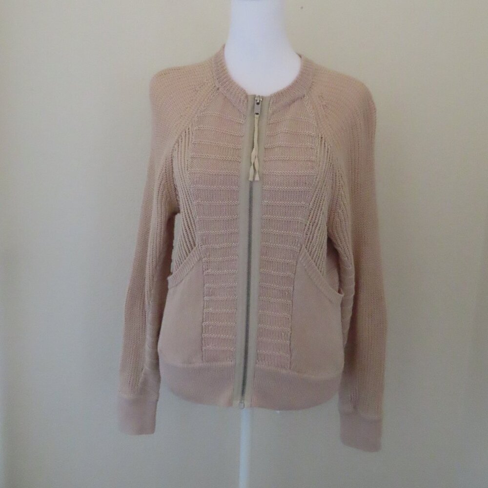 Marc by Marc Jacobs Women's Linen Cotton Zip Down Cardigan Sweater Size S